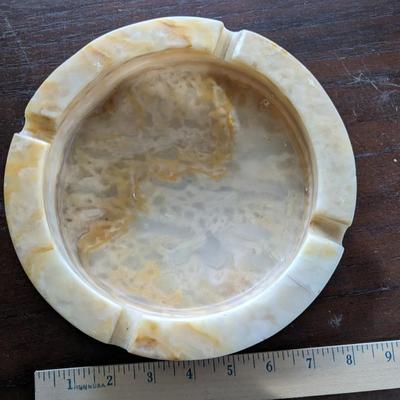 Vintage Onyx Tray - Light Orange