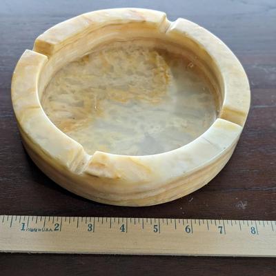 Vintage Onyx Tray - Light Orange