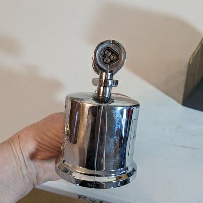 VECTOR Pyro Star Gas Table Lighter - Butane Cigar Torch, Silver