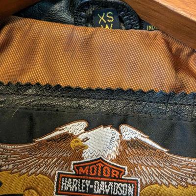 Harley Davidson Women's Black Soft Leather Jacket Belted Embroidered
