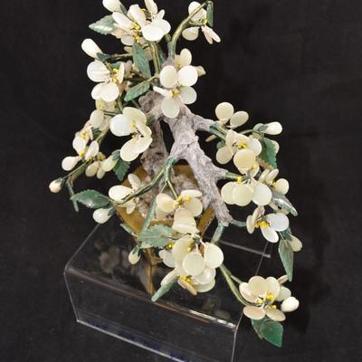 Vintage Asian Polished Stone Tree 11â€x10â€x7â€