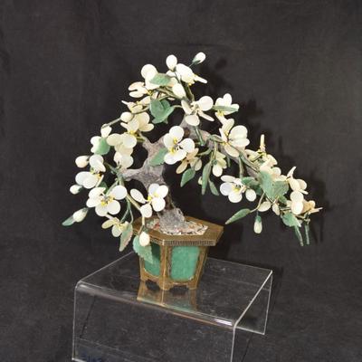 Vintage Asian Polished Stone Tree 11â€x10â€x7â€