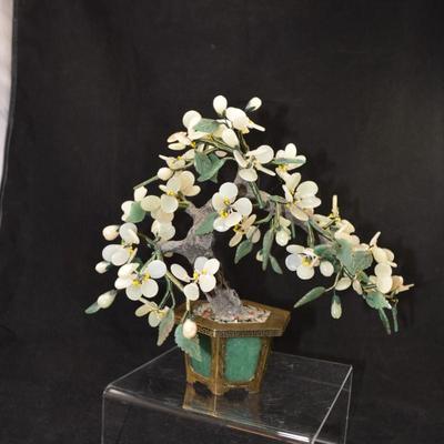 Vintage Asian Polished Stone Tree 11â€x10â€x7â€