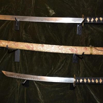 Set of 2 Decorative Katanas
