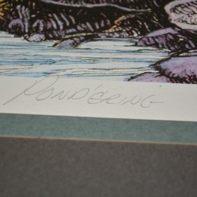 Signed Gary DeLamartre Print â€œPondâ€™eringâ€ 157/310 21.5â€x16â€