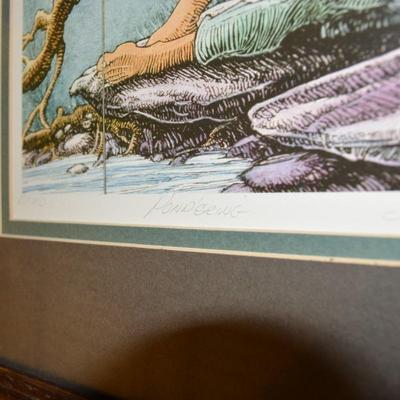 Signed Gary DeLamartre Print â€œPondâ€™eringâ€ 157/310 21.5â€x16â€