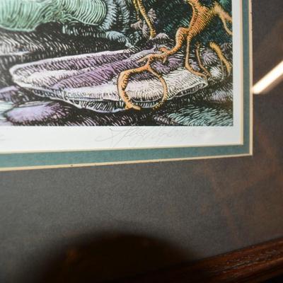 Signed Gary DeLamartre Print â€œPondâ€™eringâ€ 157/310 21.5â€x16â€
