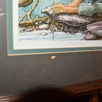 Signed Gary DeLamartre Print â€œPondâ€™eringâ€ 157/310 21.5â€x16â€