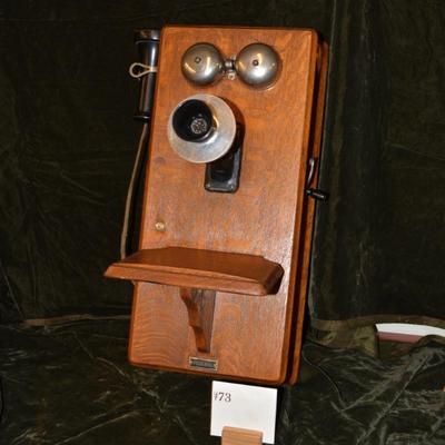 Very Vintage FEDERAL Crank Telephone, Missing internal Components AS IS 20â€x11.5â€x9â€