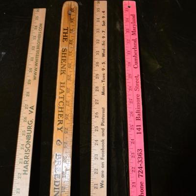 Lot of Collectible Yardsticks