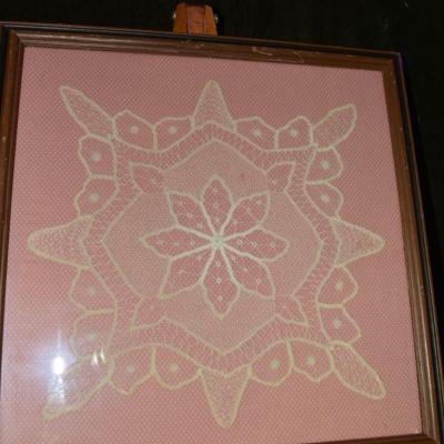 Antique Lace in Frame 16â€x16â€