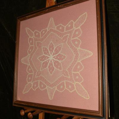 Antique Lace in Frame 16â€x16â€
