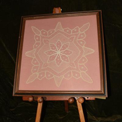 Antique Lace in Frame 16â€x16â€