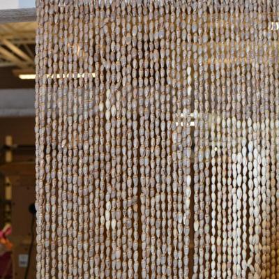 Vintage Cowrie Shell Patterned Beaded Curtain 34â€x27.5â€