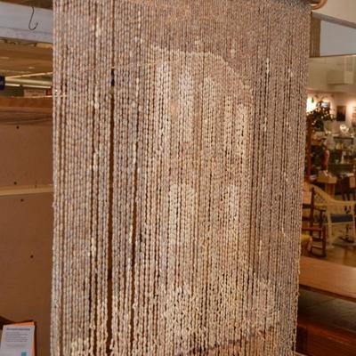 Vintage Cowrie Shell Patterned Beaded Curtain 34â€x27.5â€