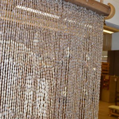 Vintage Cowrie Shell Patterned Beaded Curtain 34â€x27.5â€