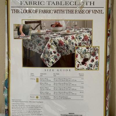 AGNES ~ Laminated Fabric Tablecloth ~ New