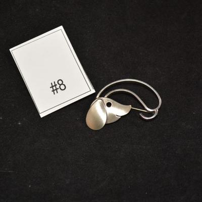 Sterling Dachshund Pin 5.3g