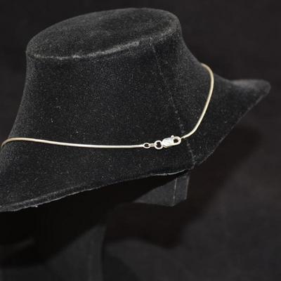 925 Sterling Serpentine Chain w/ 925 Topaz Pendant 18â€, 7.7g