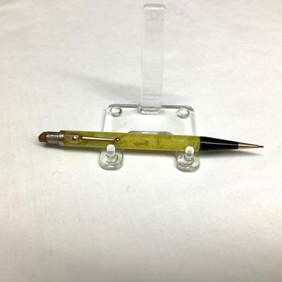 1147 Gold Filled Autopoint Amber Faceted Mechanical Pencil