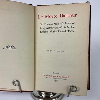 152 First Edition Le More Darthur Vol. 1 & Vol. 2 Set by SIR THOMAS MALORY. 1900; Macmillan Co.