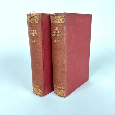 152 First Edition Le More Darthur Vol. 1 & Vol. 2 Set by SIR THOMAS MALORY. 1900; Macmillan Co.