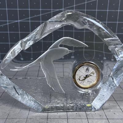 NYBRO Sweden Bermuda Clock with Etched Albatross