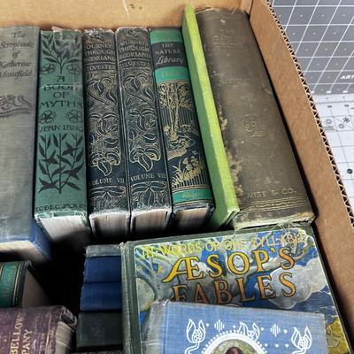Box of Antique Books 