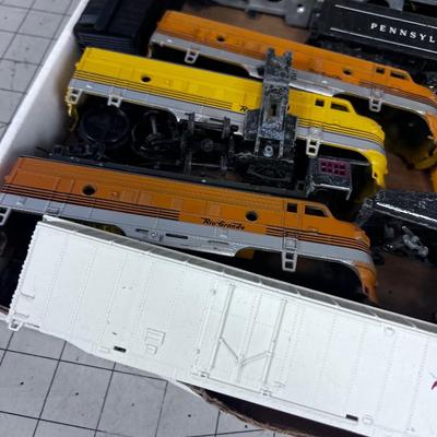 Tray full of Broken & Incomplete Train Cars
