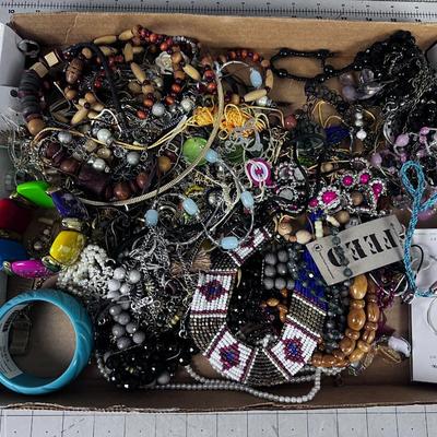 Super Tray of Costume Jewelry Mostly Necklaces and Bracelets