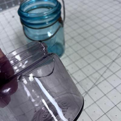 Antique Glass Canning Jars (2) 
