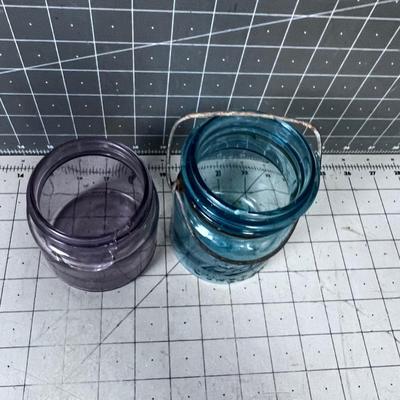Antique Glass Canning Jars (2) 