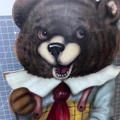 BEAR painted by BONNIE BARRETT 1989 CUTE!!