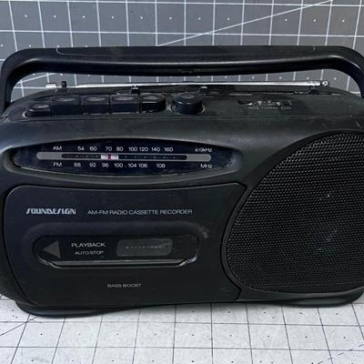 Sound Design, AM / FM Cassette  Recorder Radio