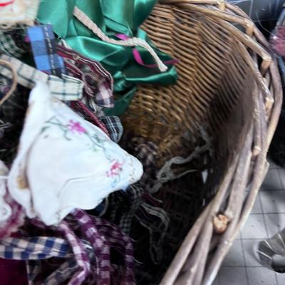 2 Baskets of Rug Making Material 