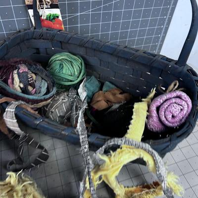 2 Baskets of Rug Making Material 
