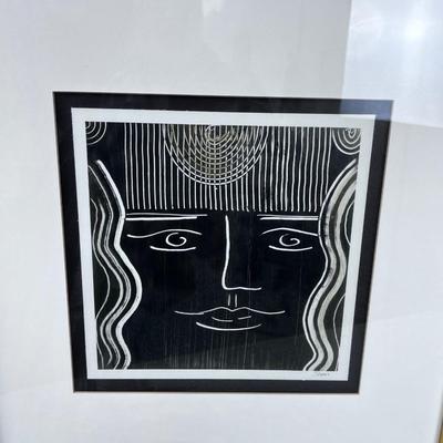 King & Queen - Signed Joan, Paper, Framed& Matted 