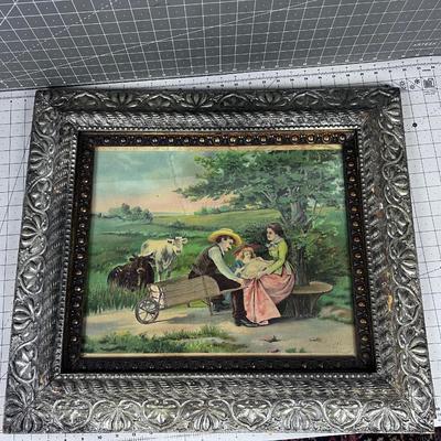 Antique Print in an Antique Frame