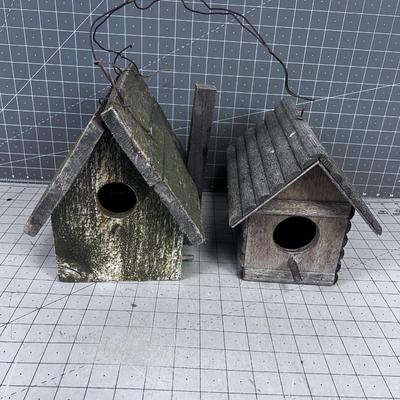 2 Old Bird Houses