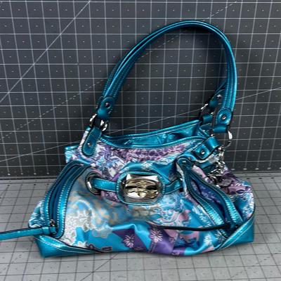 Kathy Van Zeeland Purse, Metallic Teal, 