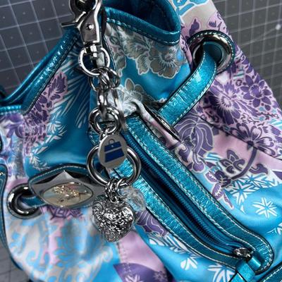 Kathy Van Zeeland Purse, Metallic Teal, 