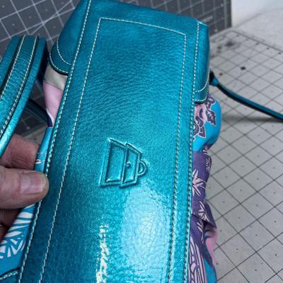 Kathy Van Zeeland Purse, Metallic Teal, 