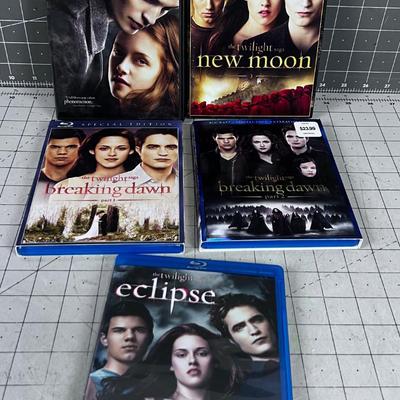 Twilight Series BLUE Rays & DVD's (5) 