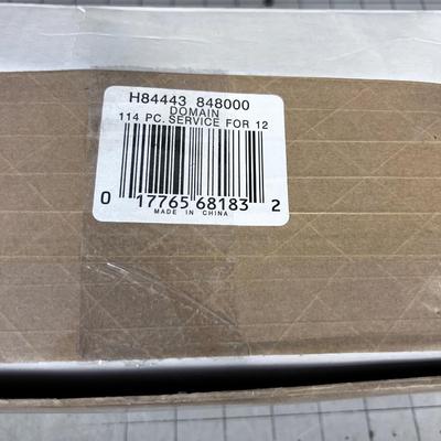 DOMAIN NEW never USED 114 Piece Silverware Set NICE