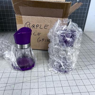 KUHN RIKON Purple NEW Pair of Large Vase Grinder(2) 