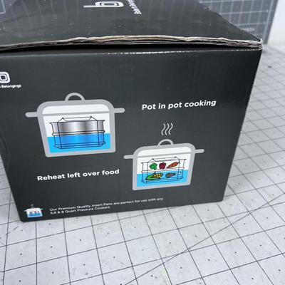 NEW Bakers Belonging Stainless Steel Insert Pans For Pressure Cookers