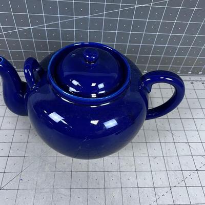Cobalt BLUE Ceramic Teapot