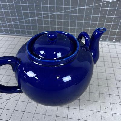 Cobalt BLUE Ceramic Teapot