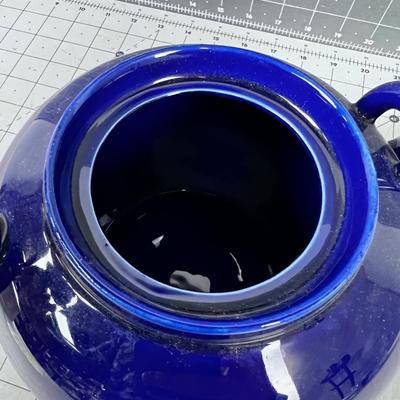 Cobalt BLUE Ceramic Teapot