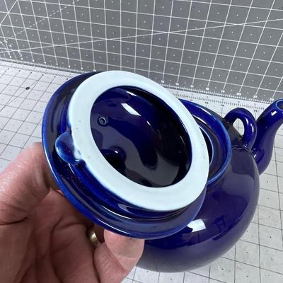 Cobalt BLUE Ceramic Teapot